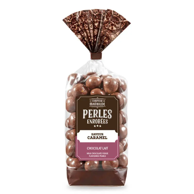 Perles Saveur Caramel Chocolat Au Lait Sachet 170G