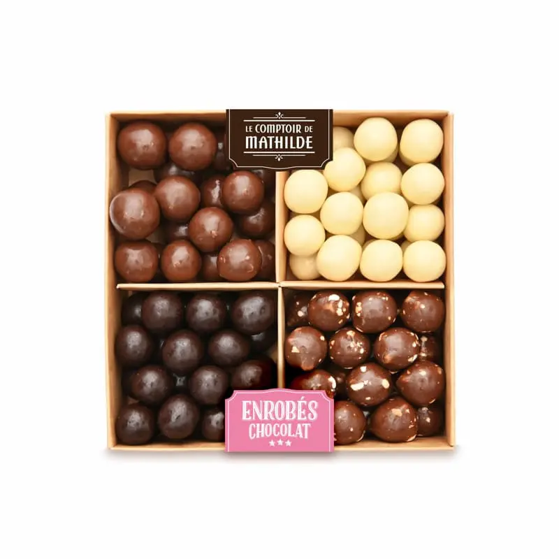 Coffret Enrobés Chocolat Assortiment De Perles 200G