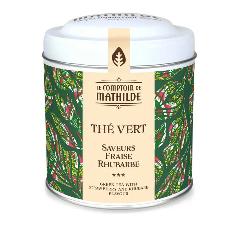 Thé Vert Saveurs Fraise Rhubarbe 100G