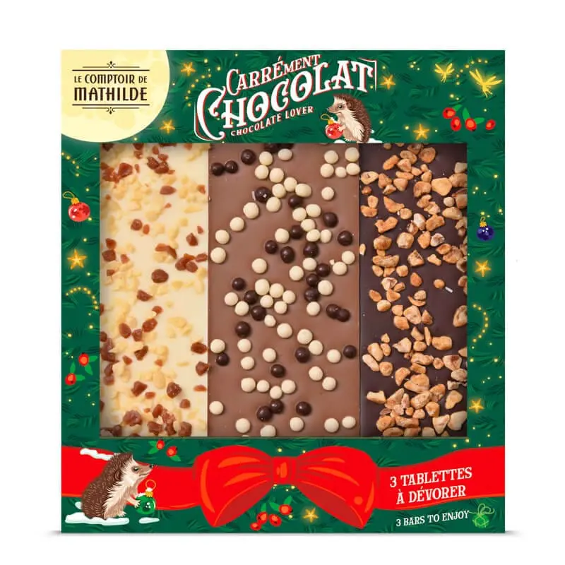 Coffret 3 Tablettes Assortiment 3 Chocolats 3X90g