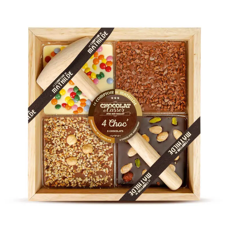 Chocolat A Casser 4 Choc Assortiment 3 Chocolats 350G