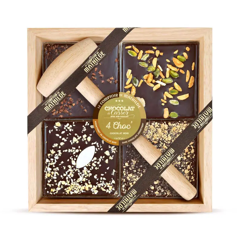 Chocolat A Casser 4 Choc Assortiment Noir 350G
