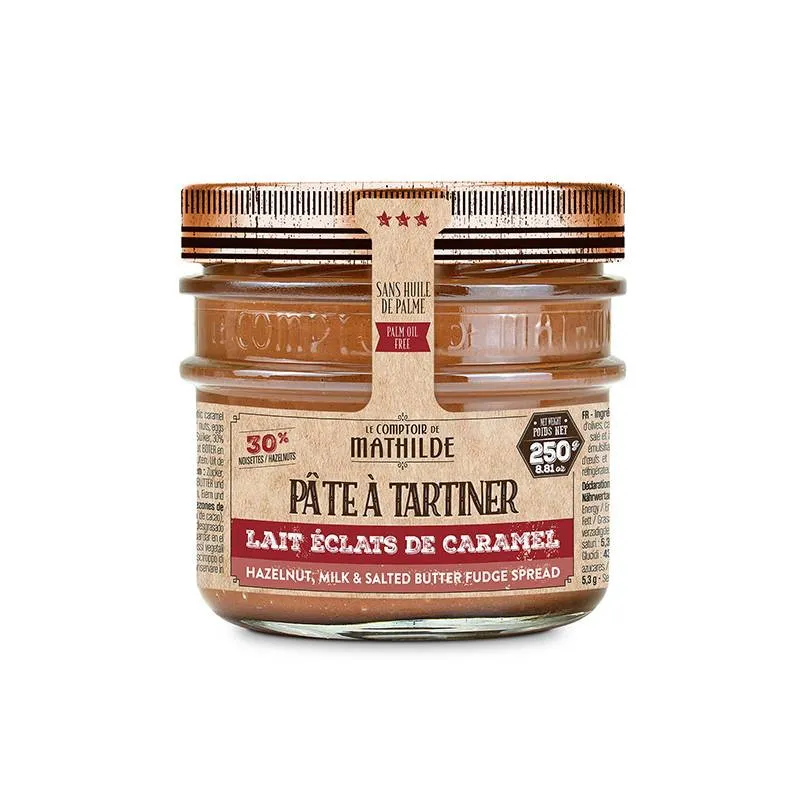 Pâte à tartiner Lait Noisette Eclats De Caramel Au Beurre Salé 250g