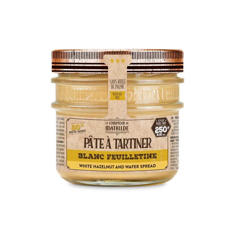 Pâte à Tartiner Blanc Noisette Feuilletine 250g