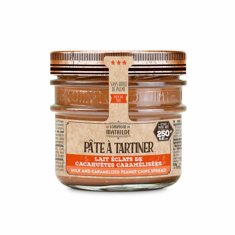 Pâte A Tartiner Lait Eclats de Cacahuètes Caramélisées 250g
