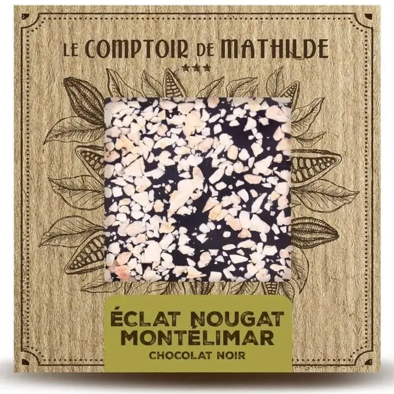 Tablette Chocolat Noir Eclats De Nougat 80G