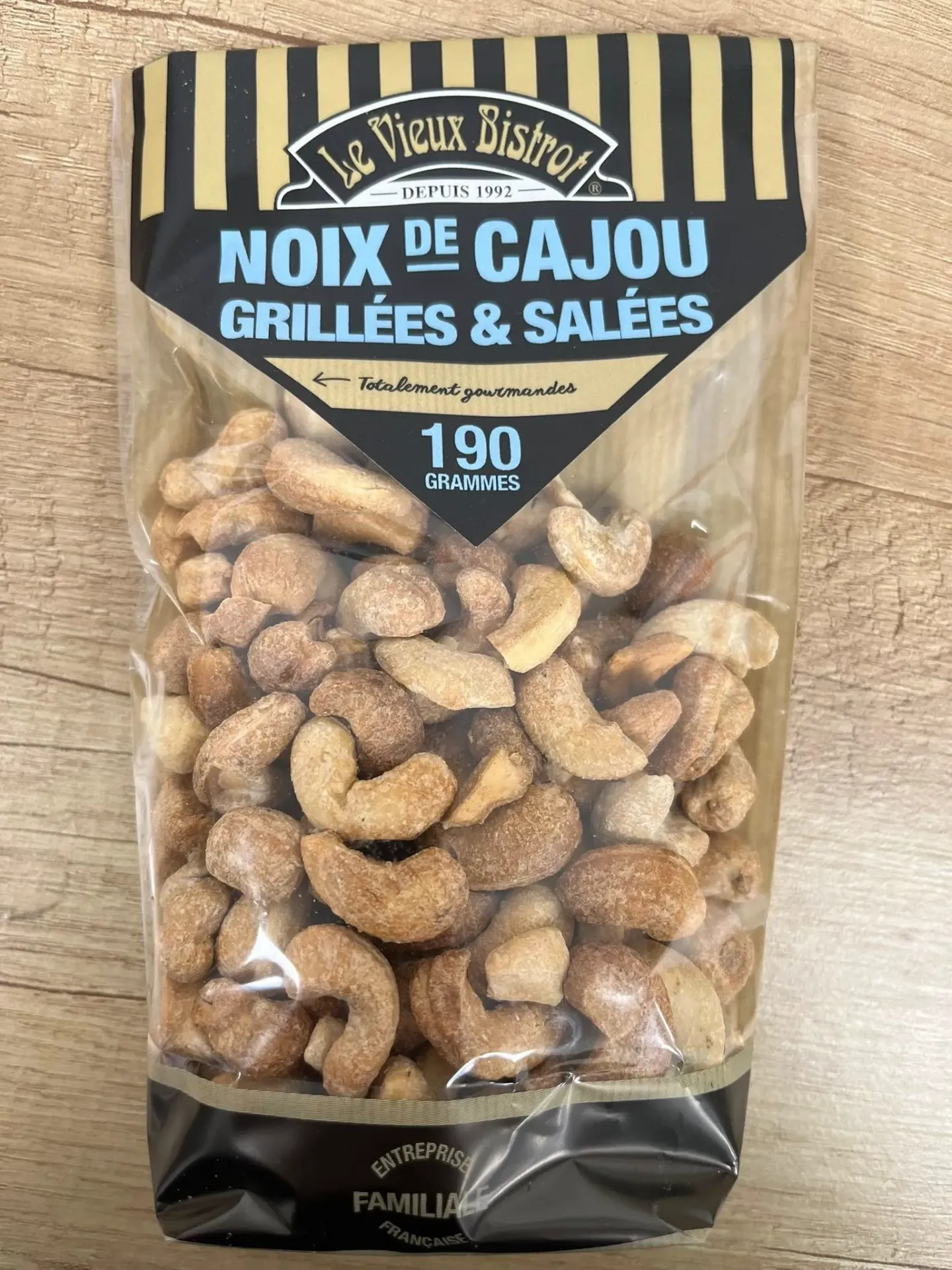 Noix de cajou grillées salées - 190g