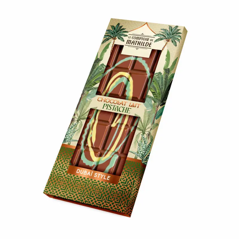 Tablette Lait Pistache Dubaï Style 100g