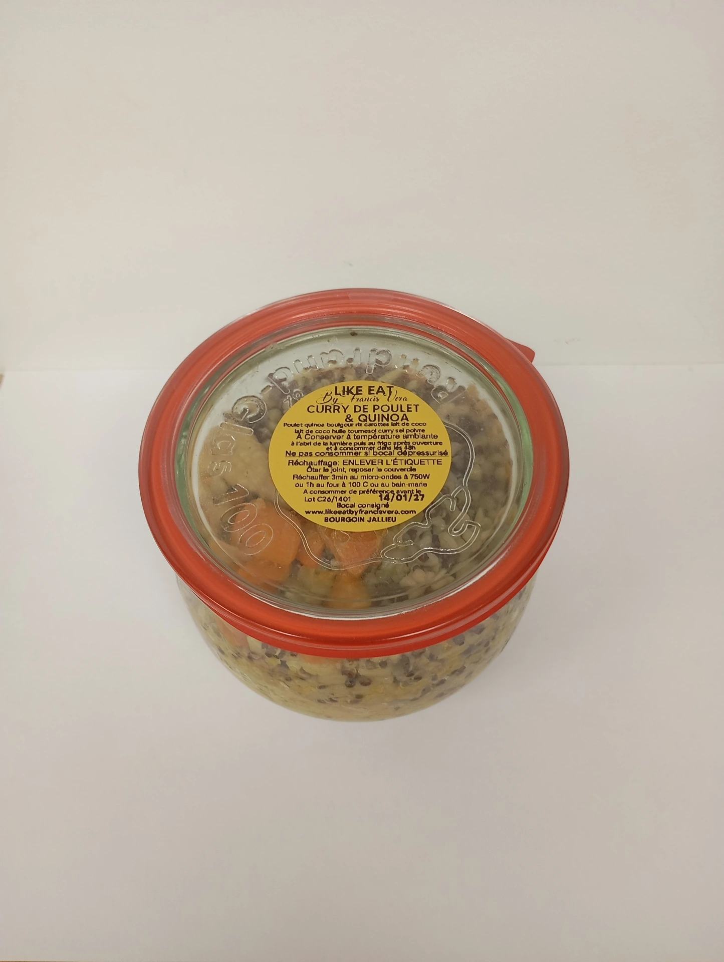 Bocal curry de poulet